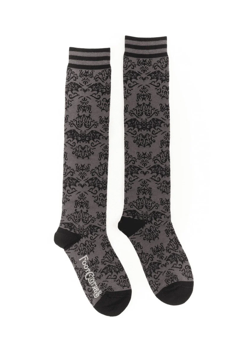 Bat Damask Knee High Socks - Image 3