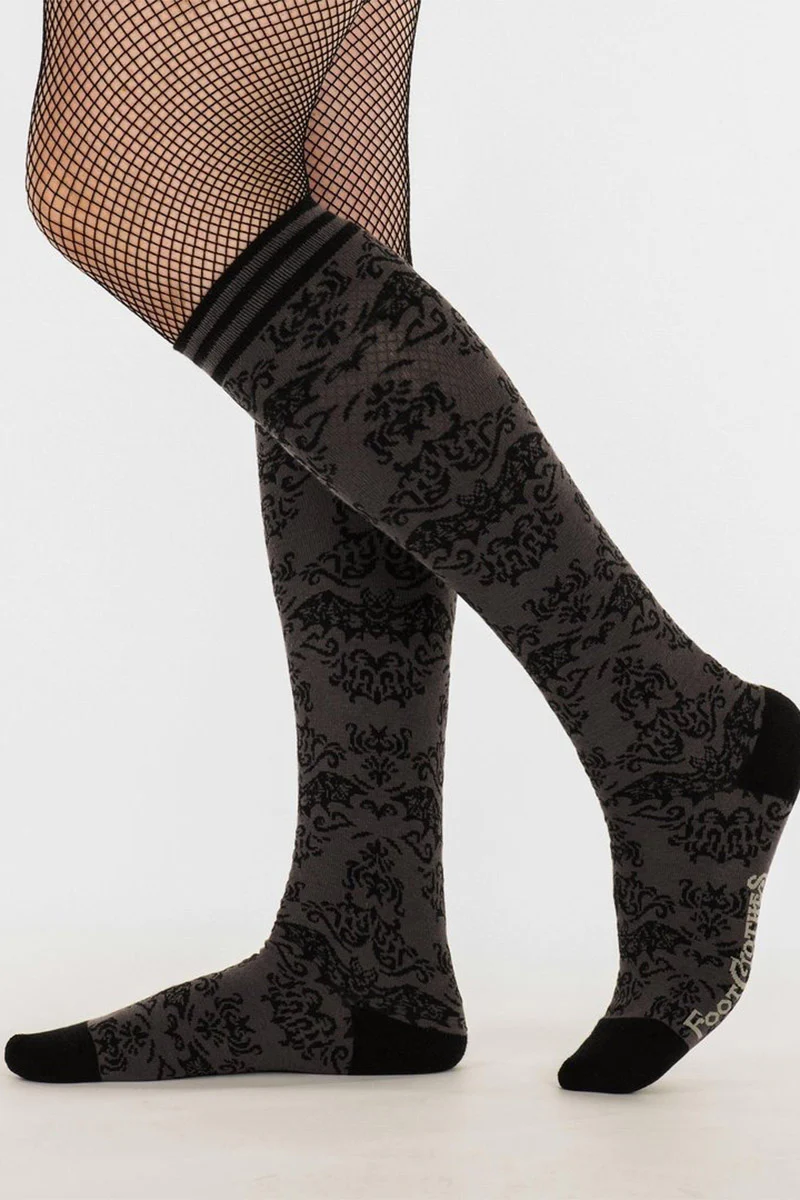 Bat Damask Knee High Socks - Image 5