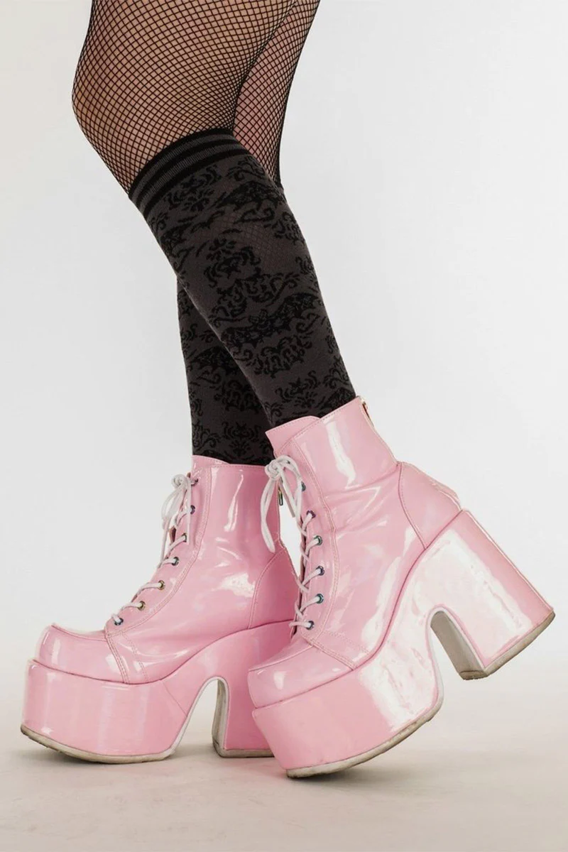 Bat Damask Knee High Socks - Image 9