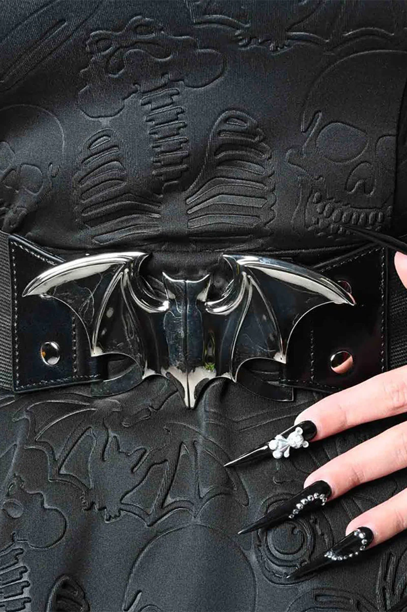 Bat Elastic Waist Belt [SILVER BAT] - Image 2