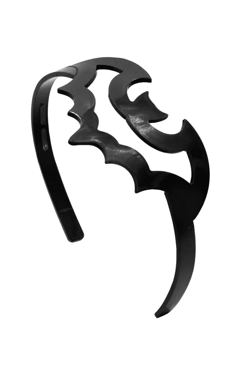 Bat Outline Headband [Black] - Image 2
