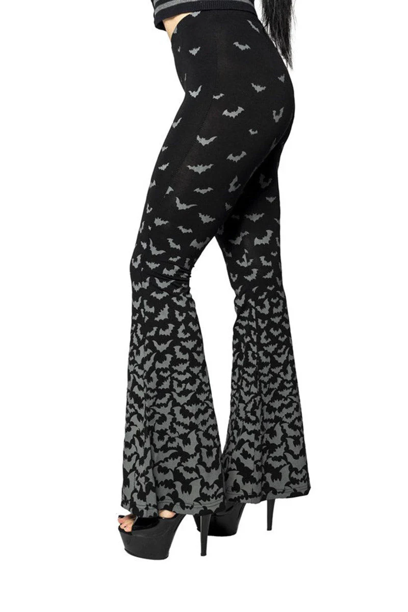 Bat Repeat Gradient Flare Leggings - Image 2