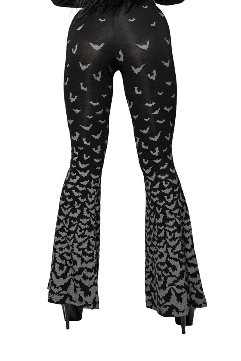 Bat Repeat Gradient Flare Leggings - Image 3