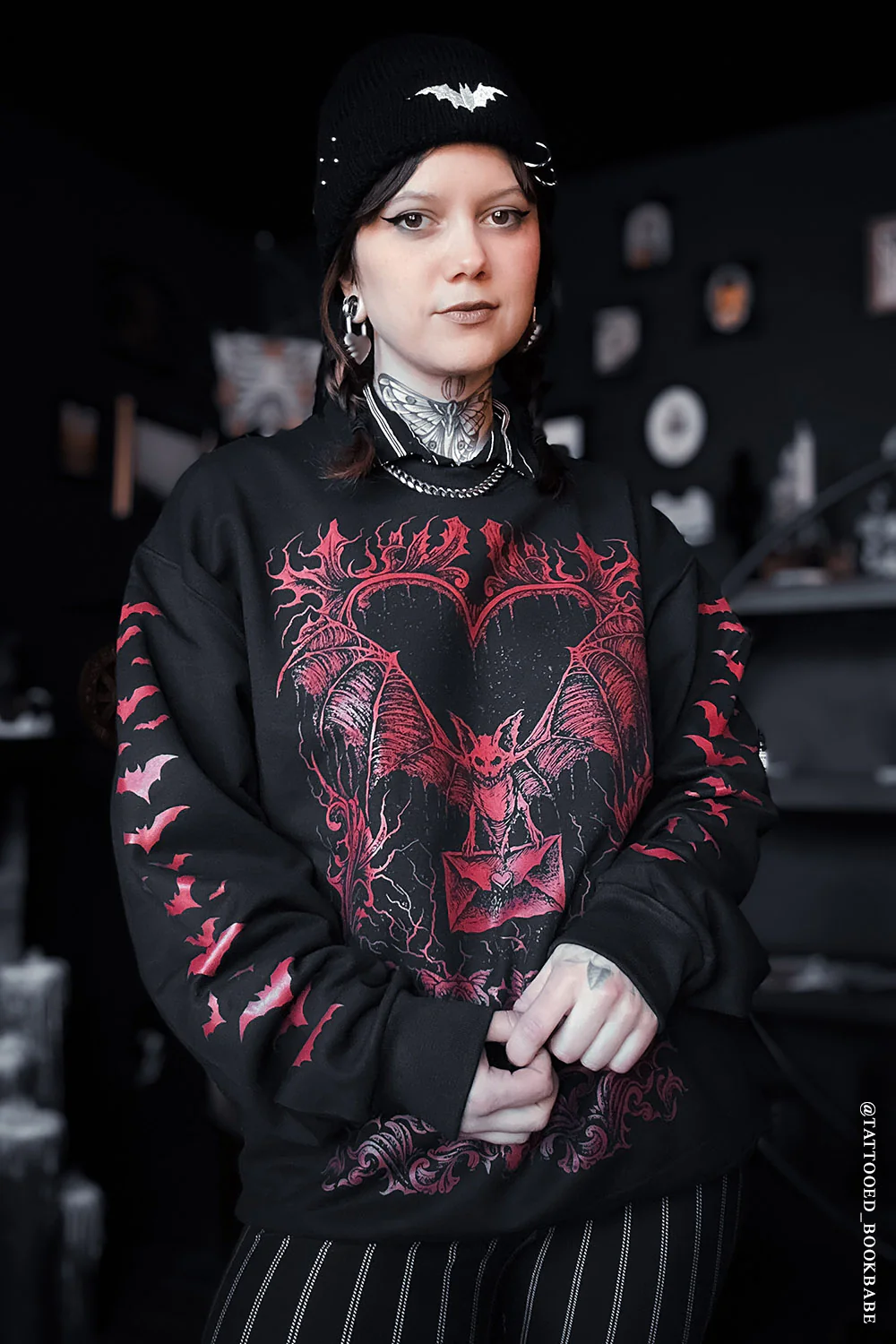 Bat Romance Sweatshirt [BLOOD RED] - Image 6