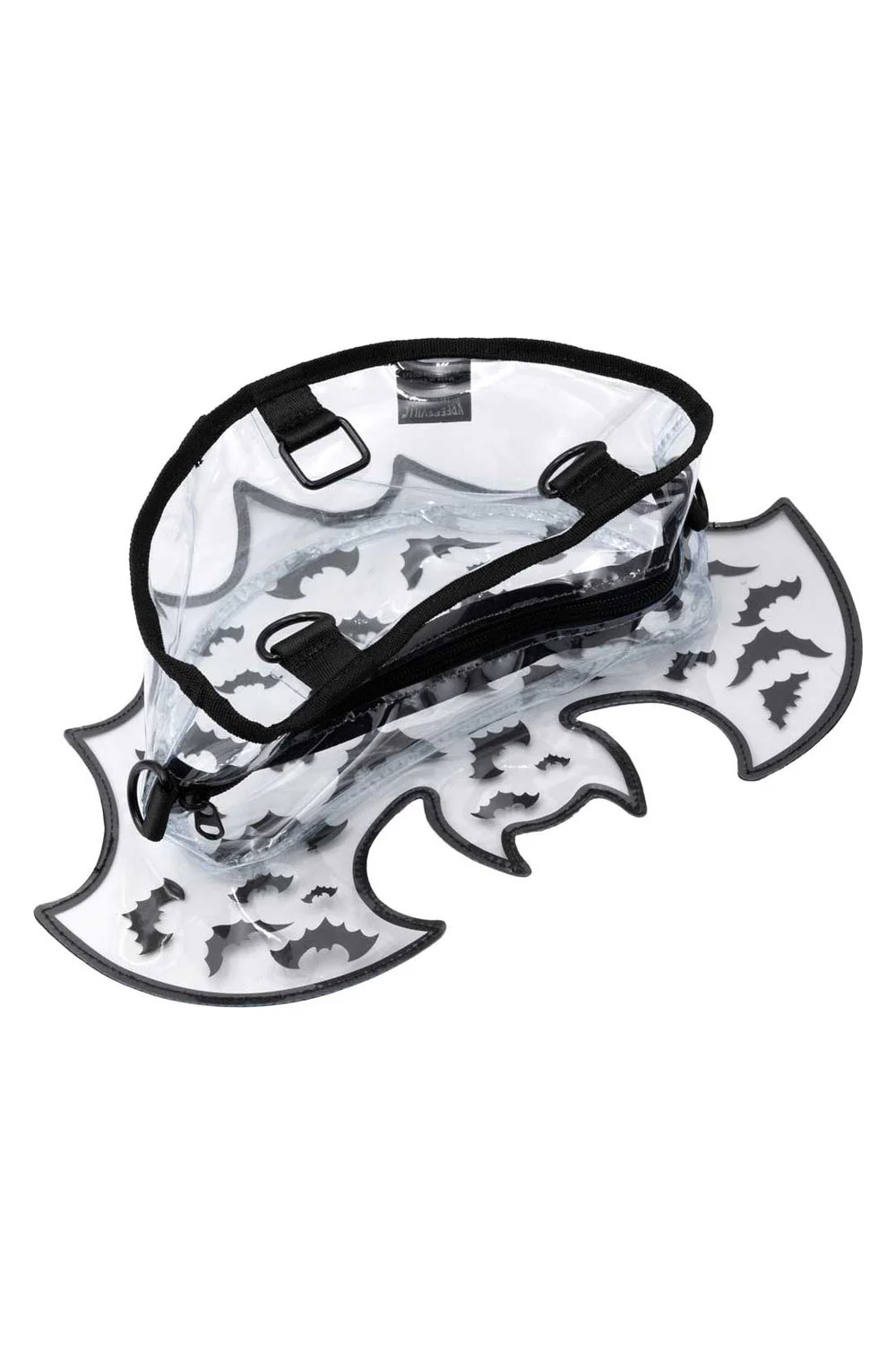 Bat Shaped Clear Vinyl Backpack Purse - Image 6