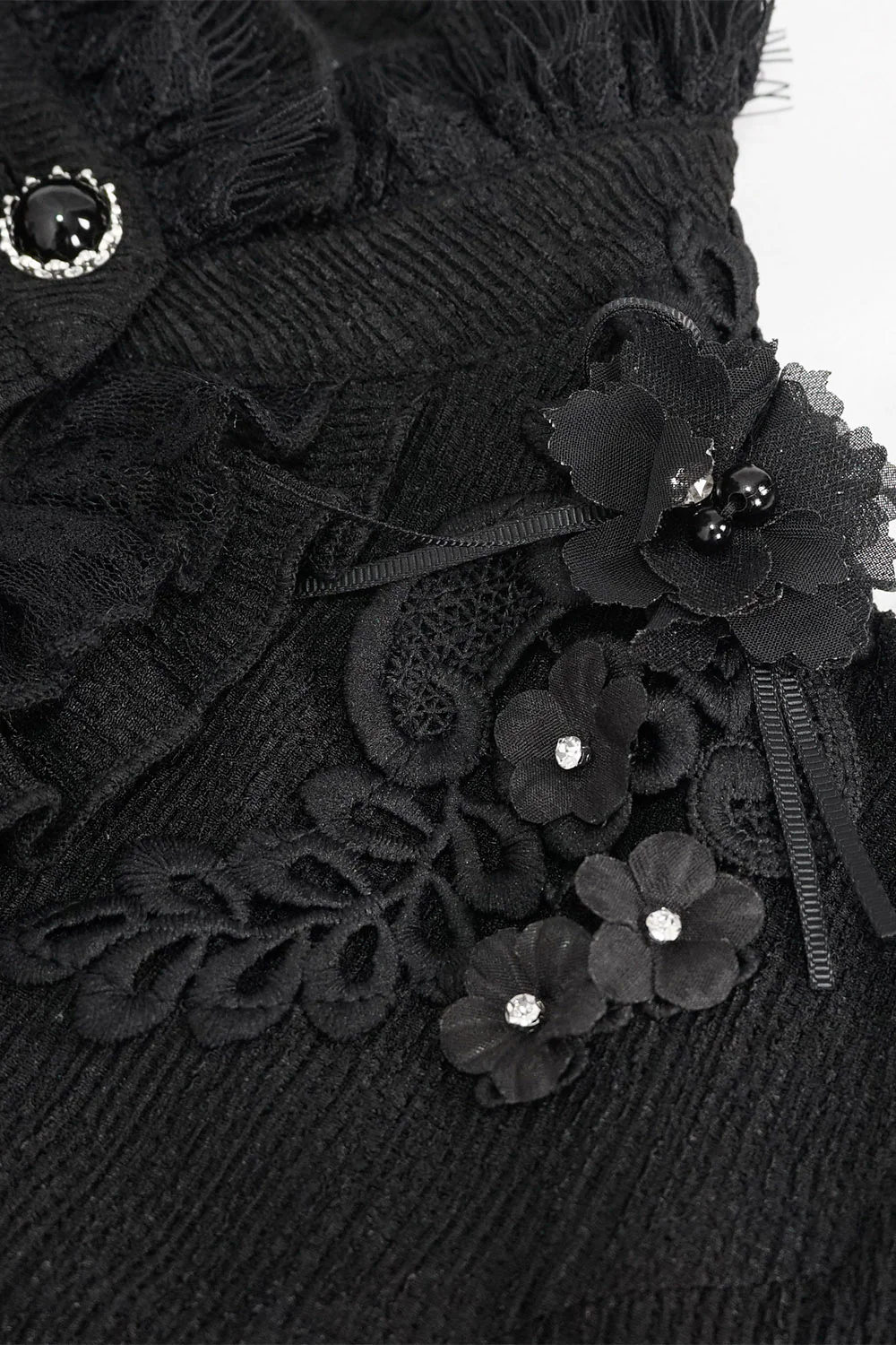 Báthory Blooms Ruffled Victorian Top - Image 2