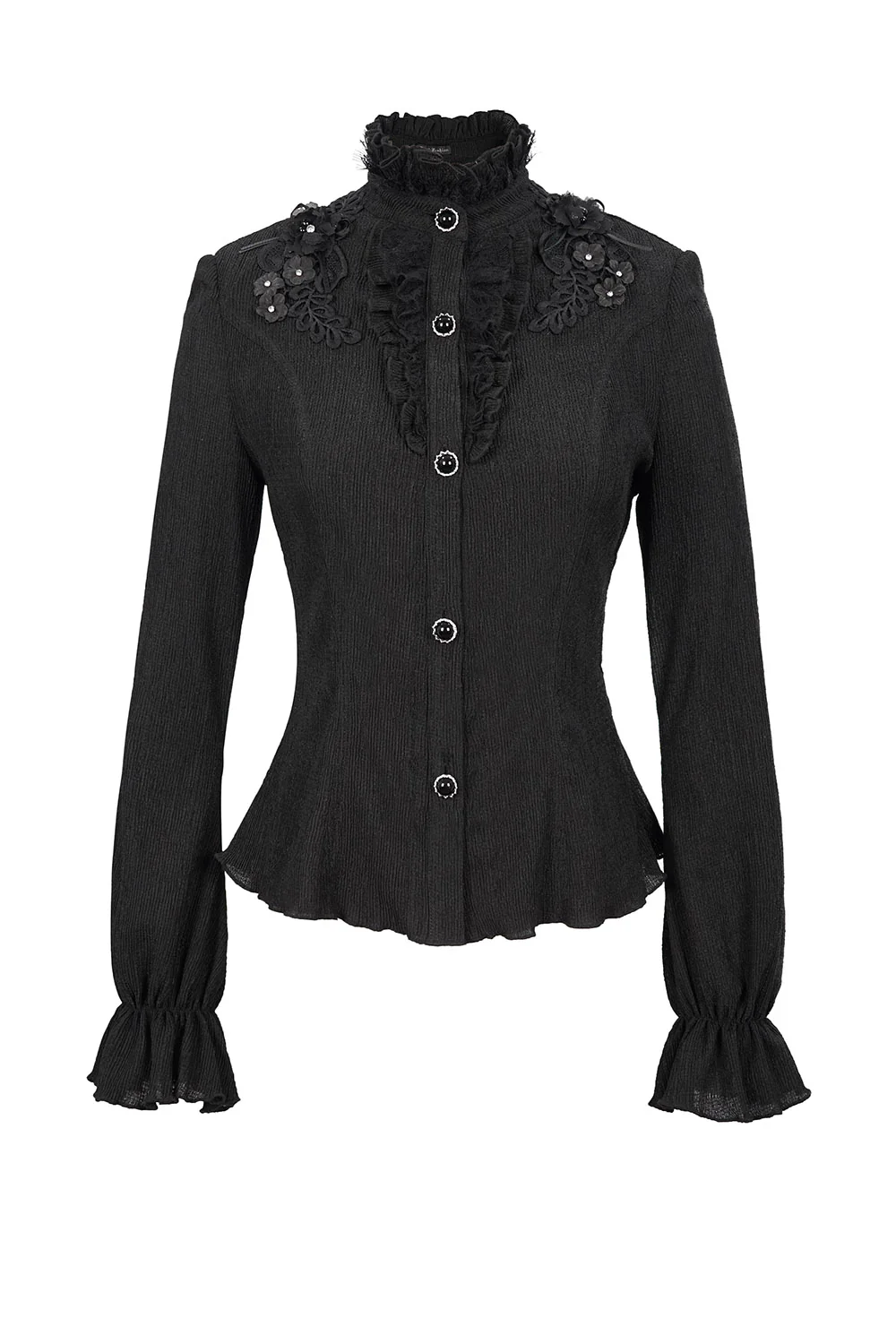 Báthory Blooms Ruffled Victorian Top - Image 8