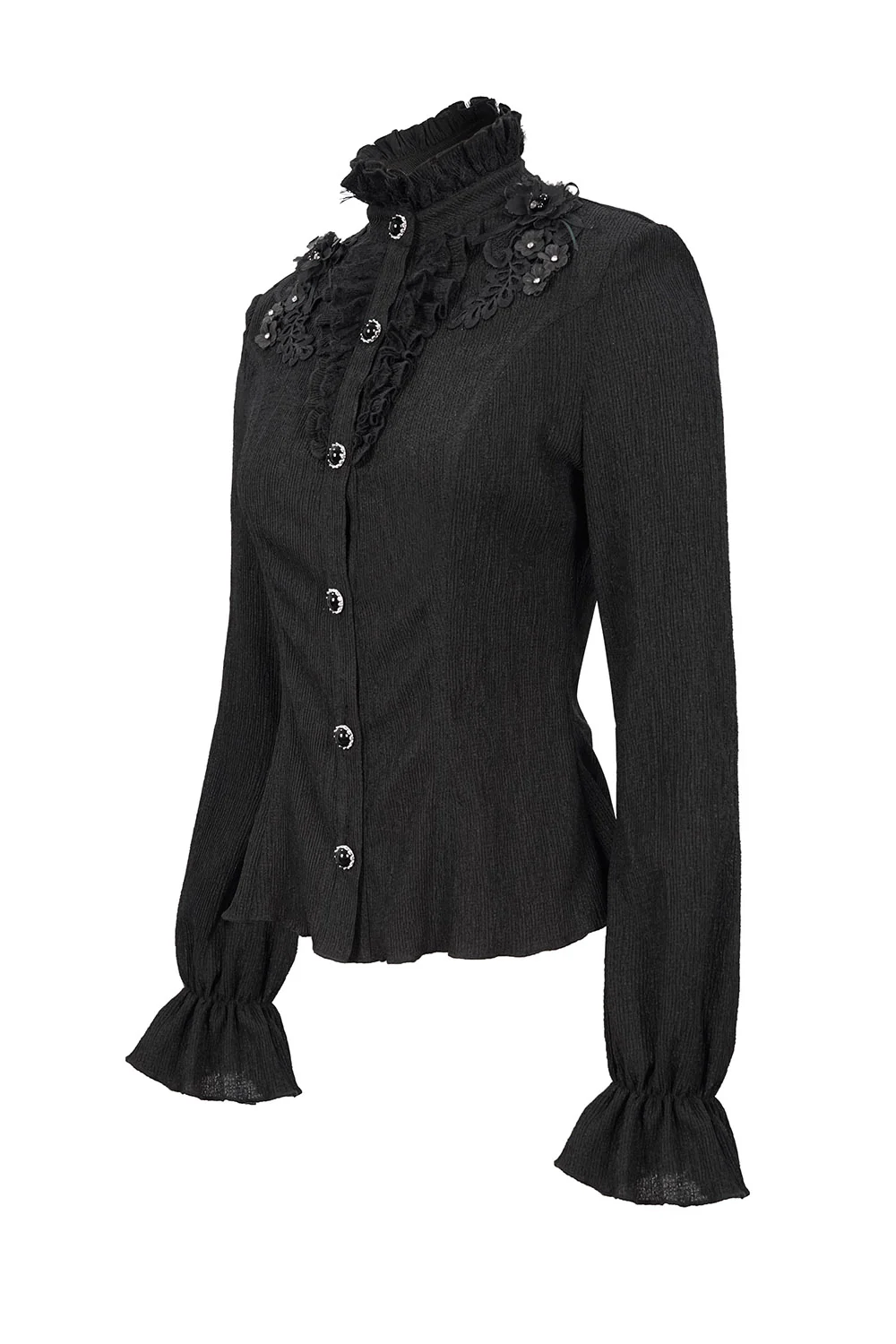 Báthory Blooms Ruffled Victorian Top - Image 9