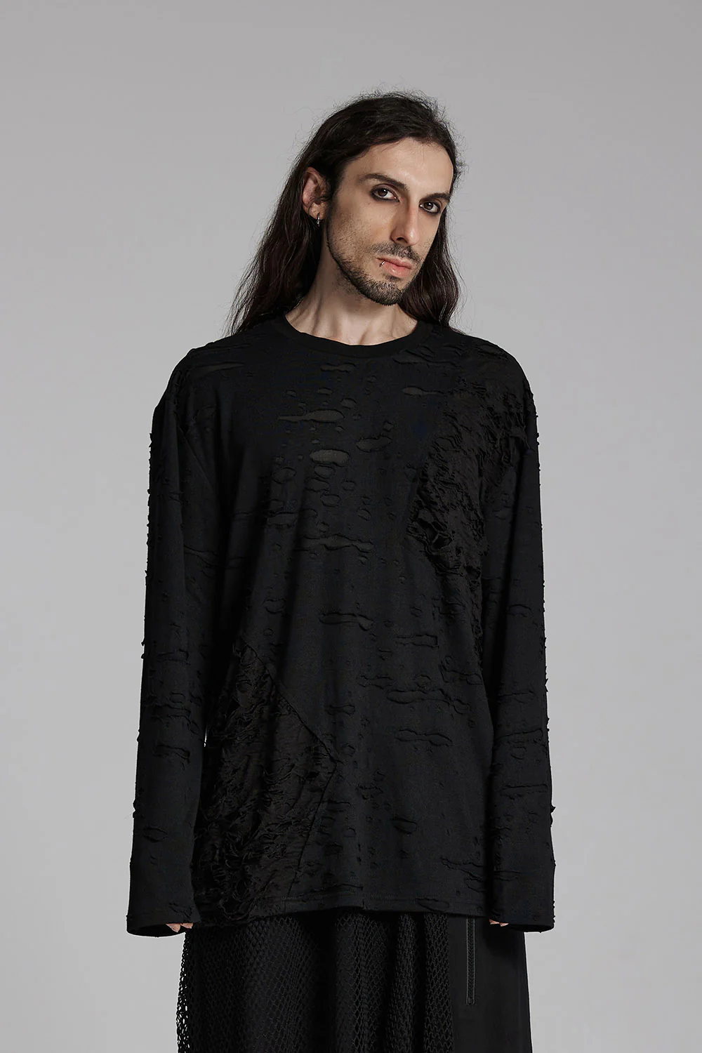 Battered Bones Long Sleeve Shredded Shirt - Image 3