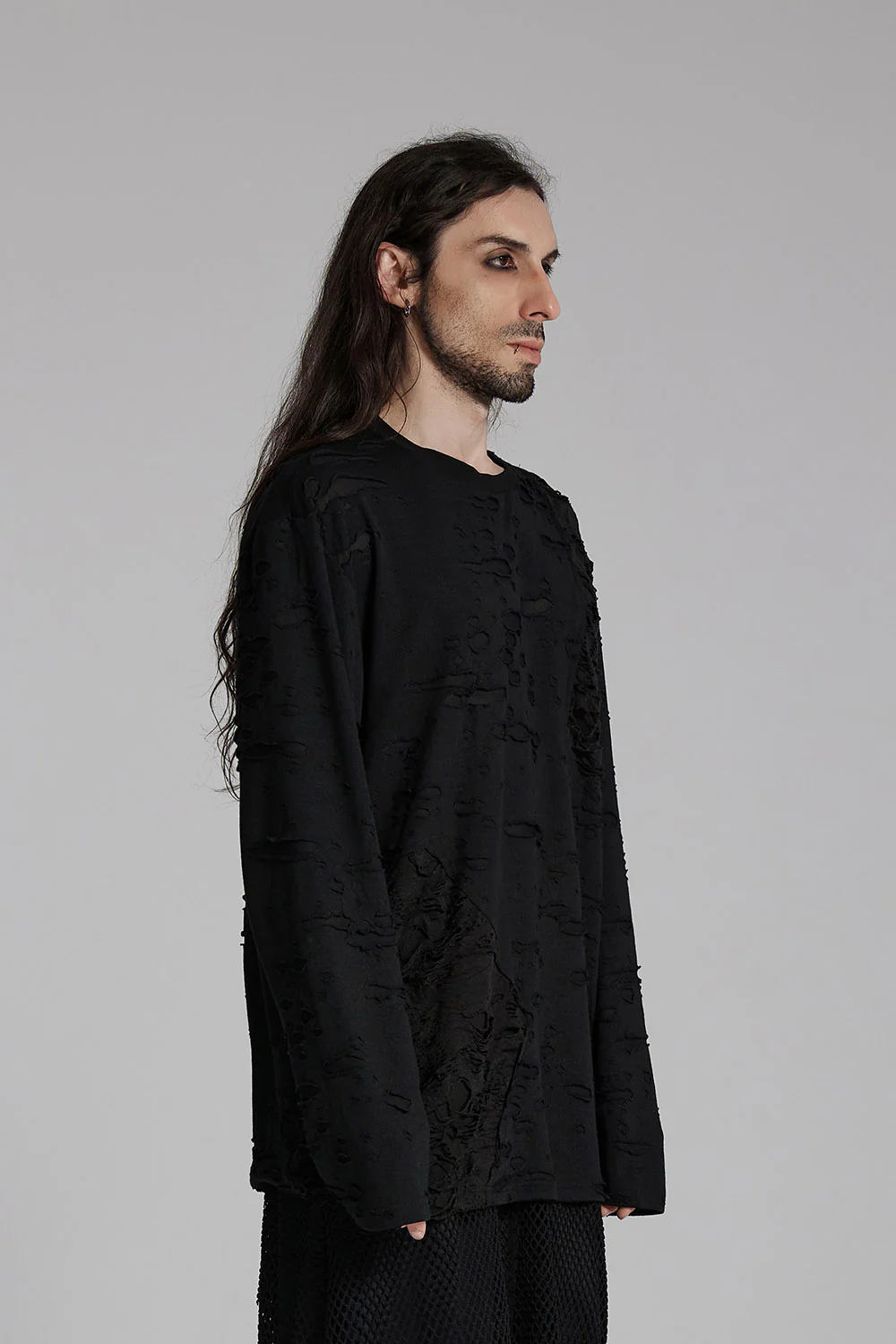 Battered Bones Long Sleeve Shredded Shirt - Image 4