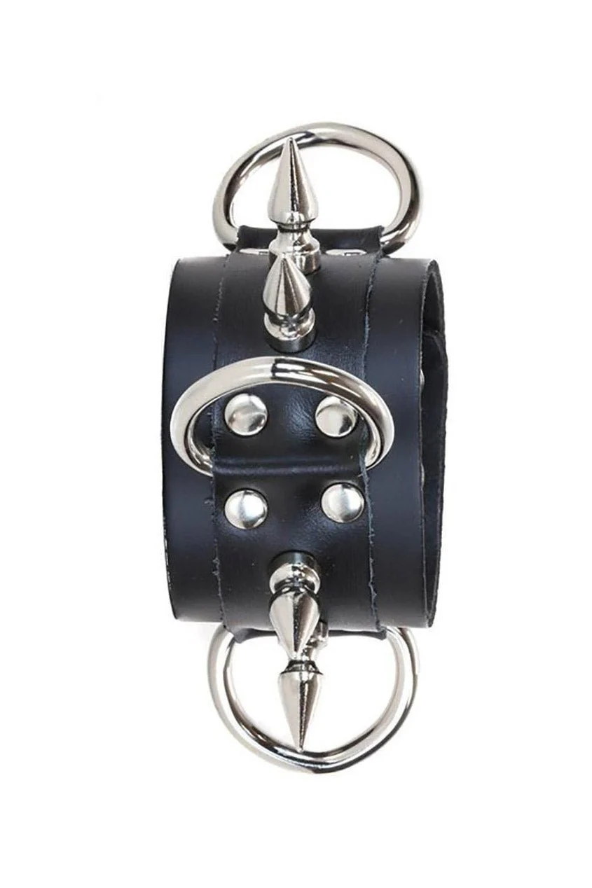 Battle Ready 3 D-Ring Spike Bracelet - Image 3