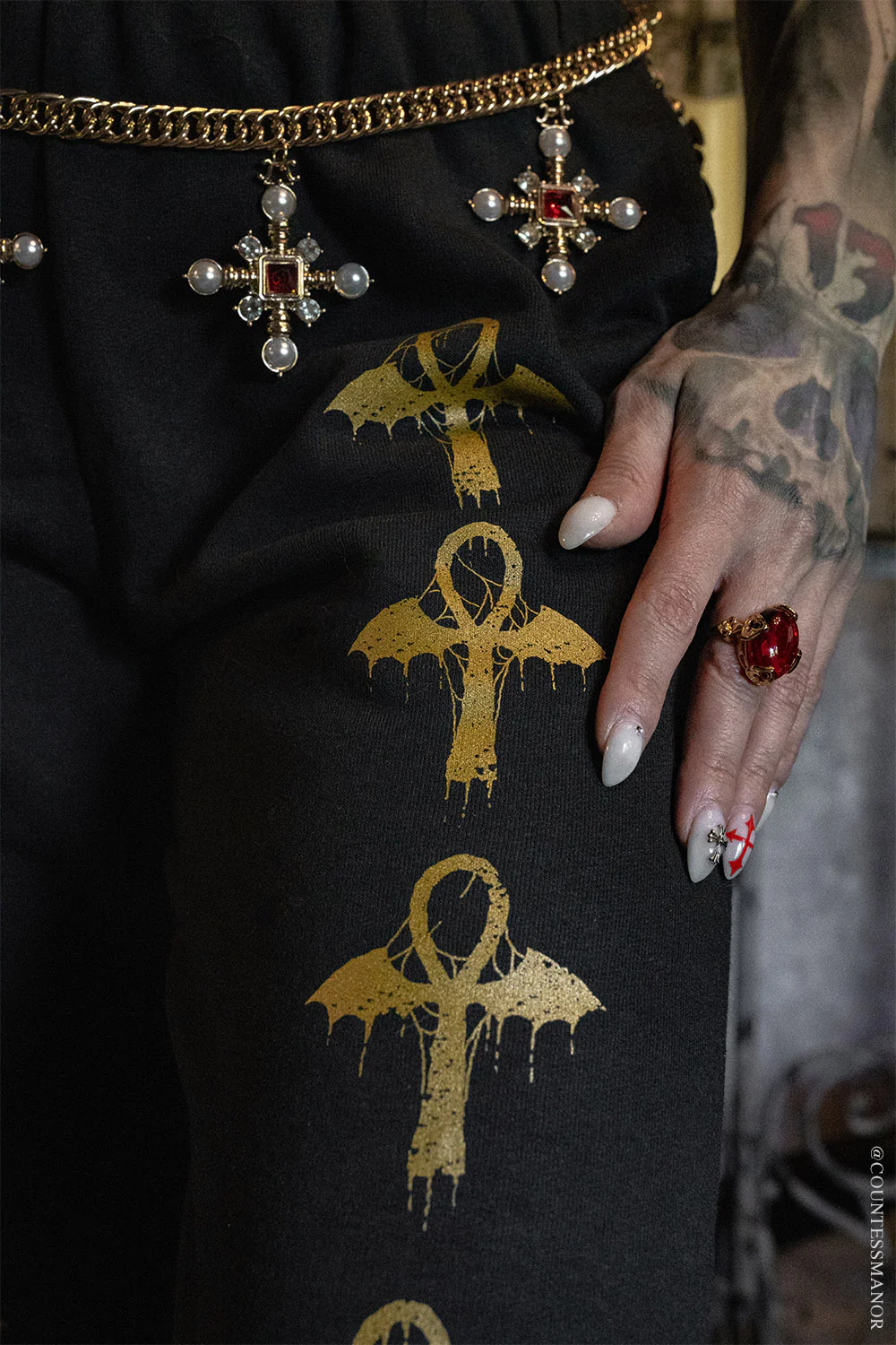 Batwing Ankh Joggers [Unisex] - Image 2