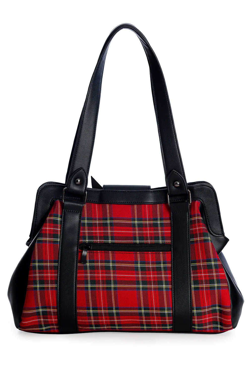 Batwing Bow Plaid Bag [RED] - Image 4