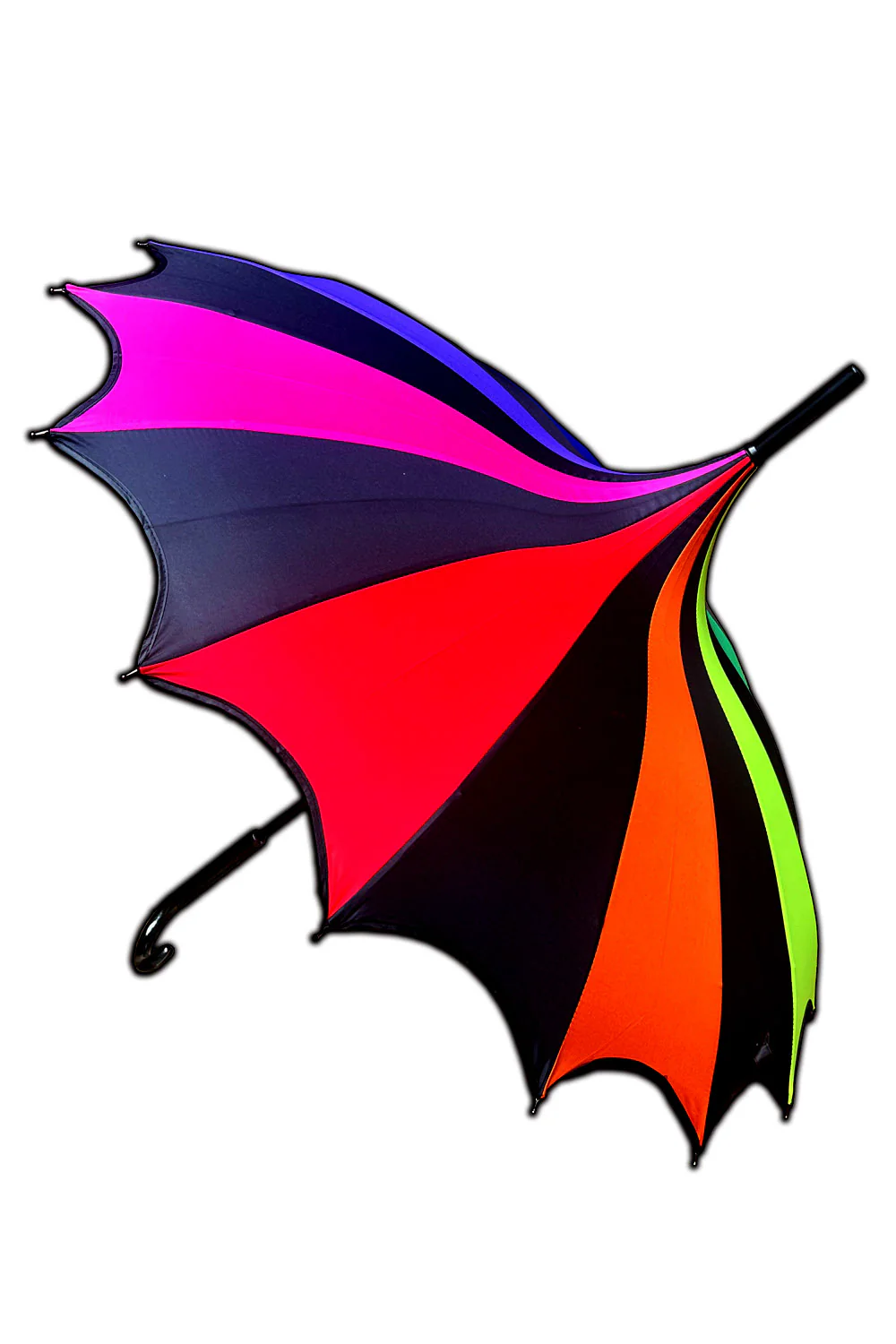 Batwing Pagoda Umbrella [Goth Rainbow] - Image 3
