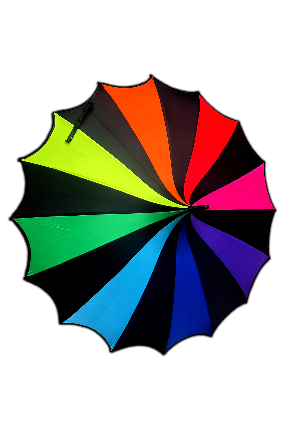 Batwing Pagoda Umbrella [Goth Rainbow] - Image 4