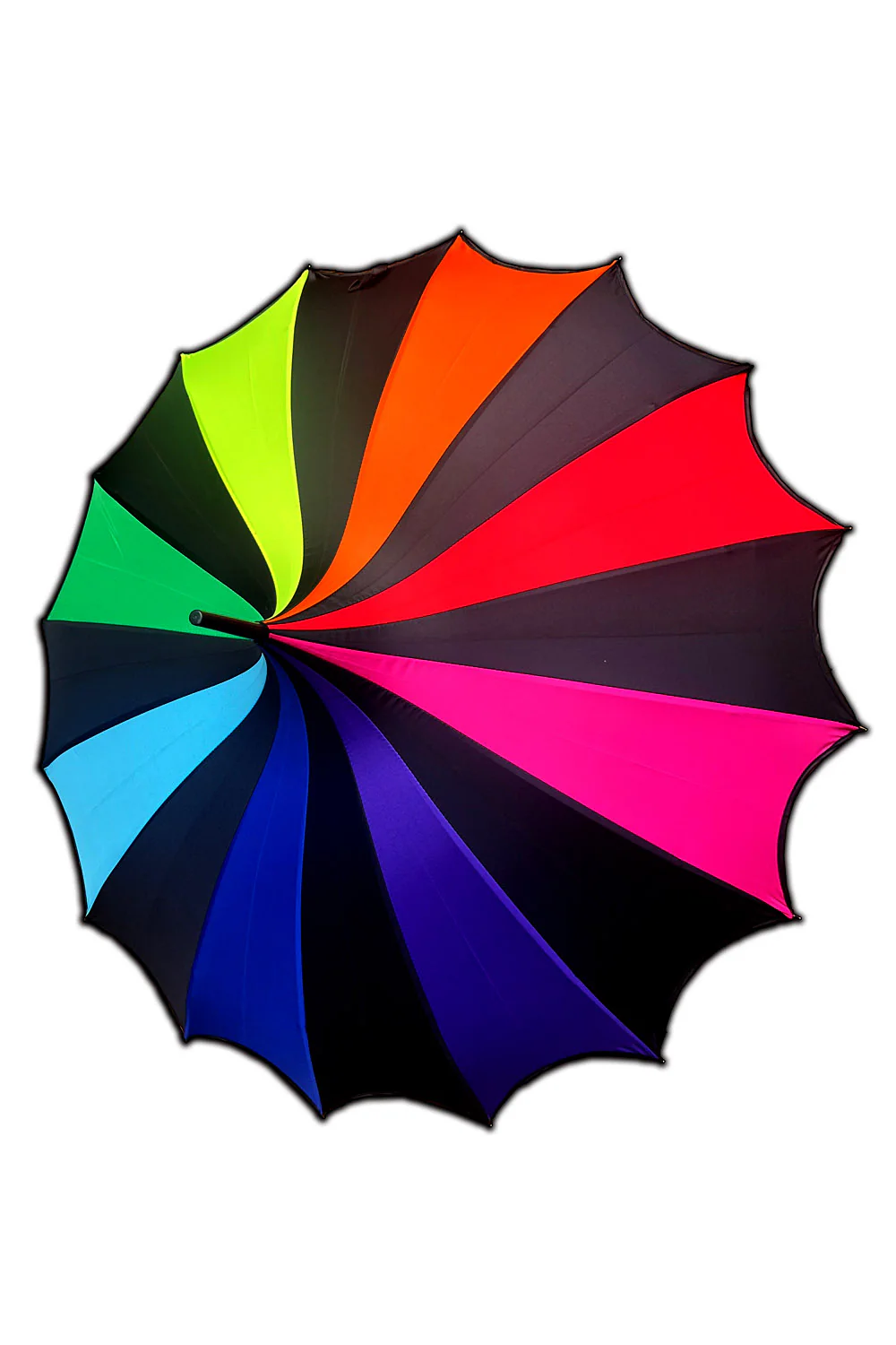 Batwing Pagoda Umbrella [Goth Rainbow] - Image 7