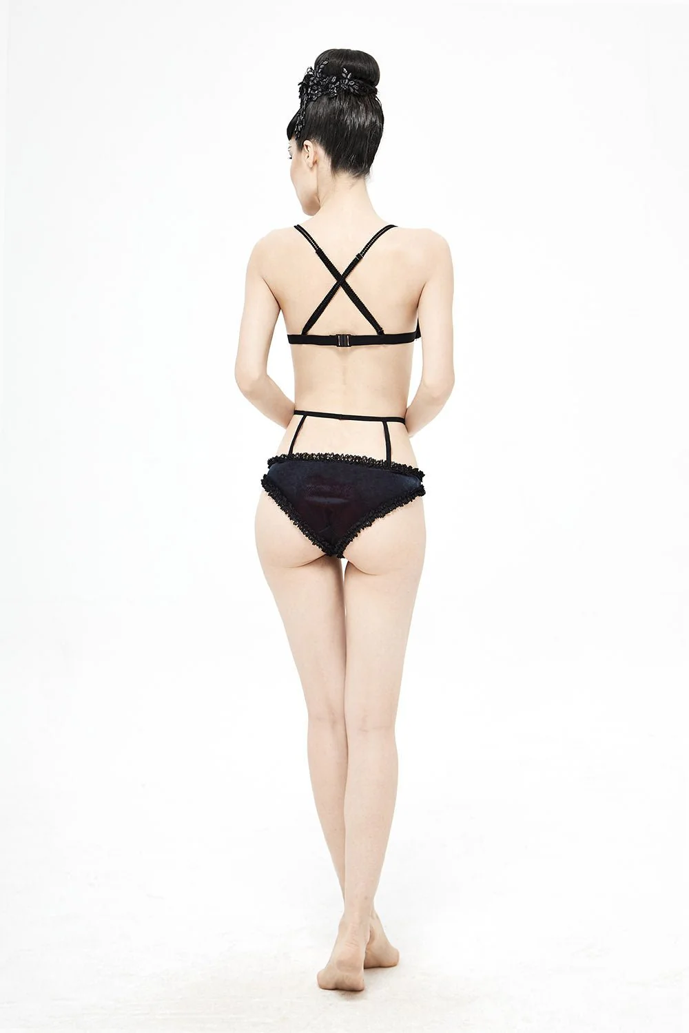 Beach Goth Velvet Bikini Set - Image 6