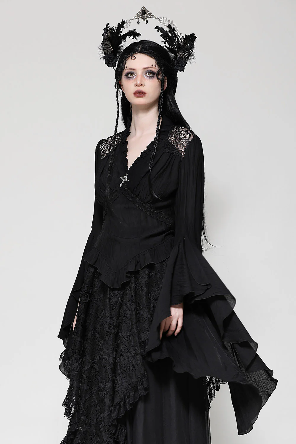 Beastly Long Bell Sleeve Blouse - Image 5