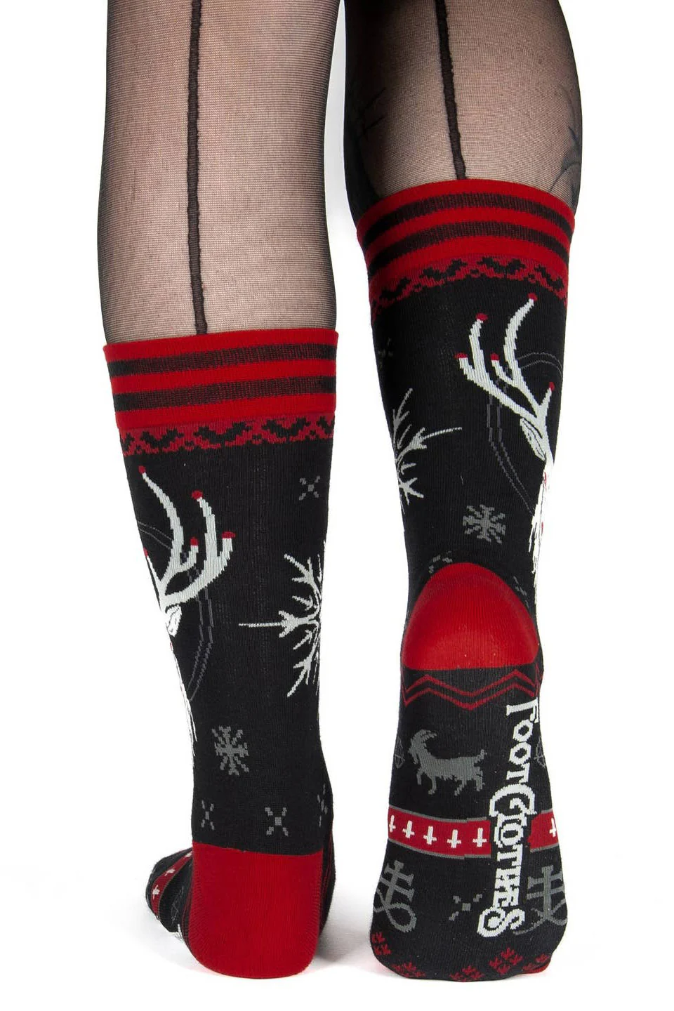 Beelzebuck Ugly Xmas Sweater Crew Socks - Image 5