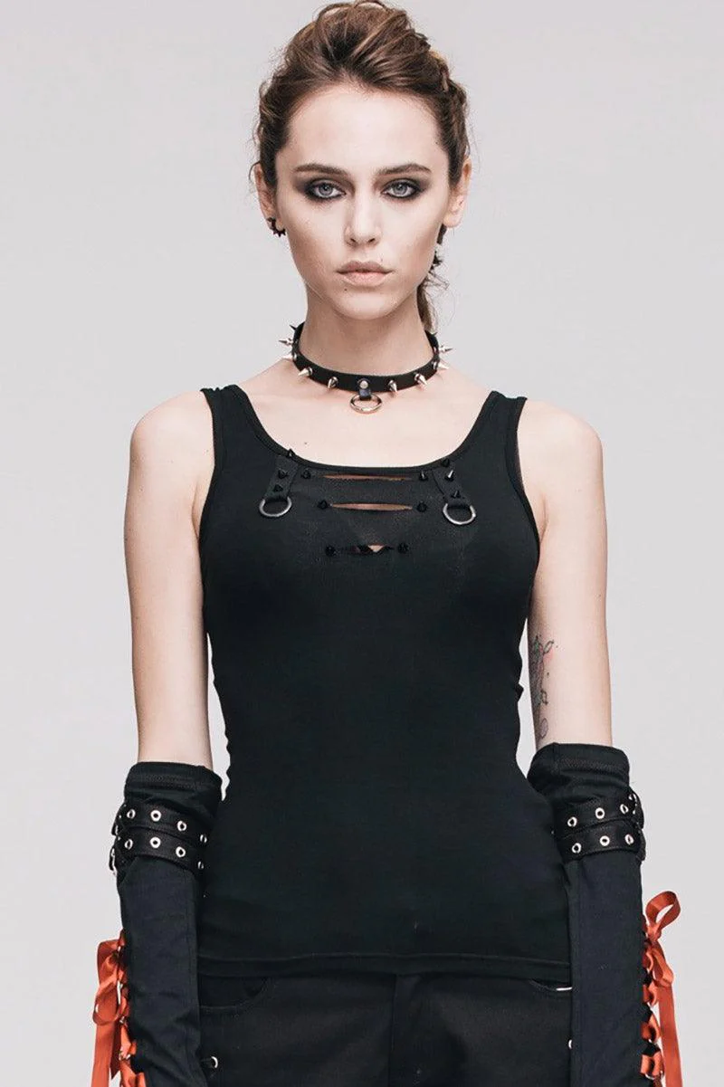 Bella Morte Shredded Tank Top - Image 4