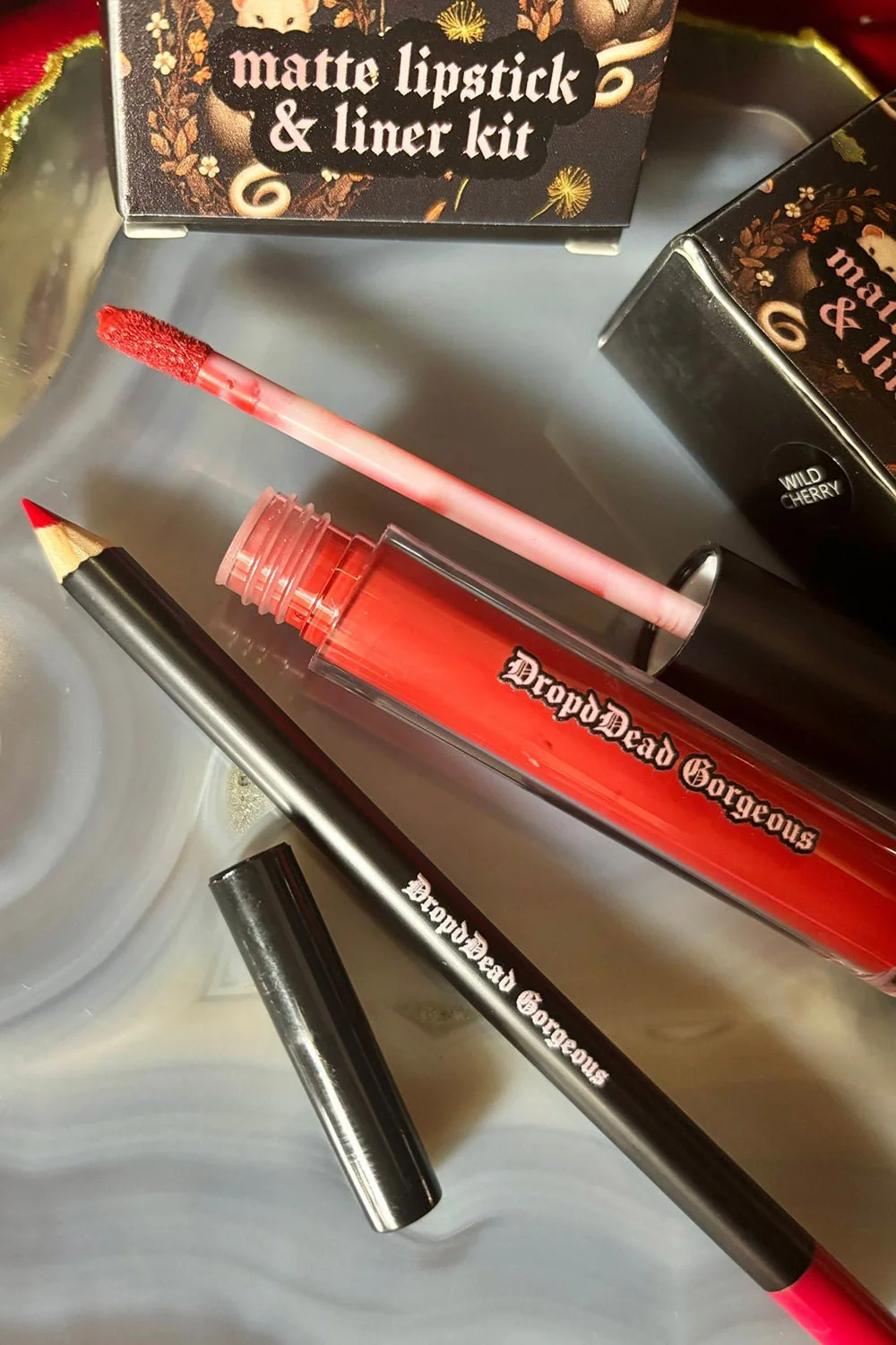 Big Bad Wolf Liquid Lip & Liner Kit [Cherry Red] - Image 2