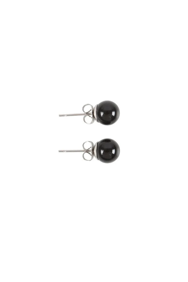 Black Agate Semi Precious Crystal Earrings - Image 3