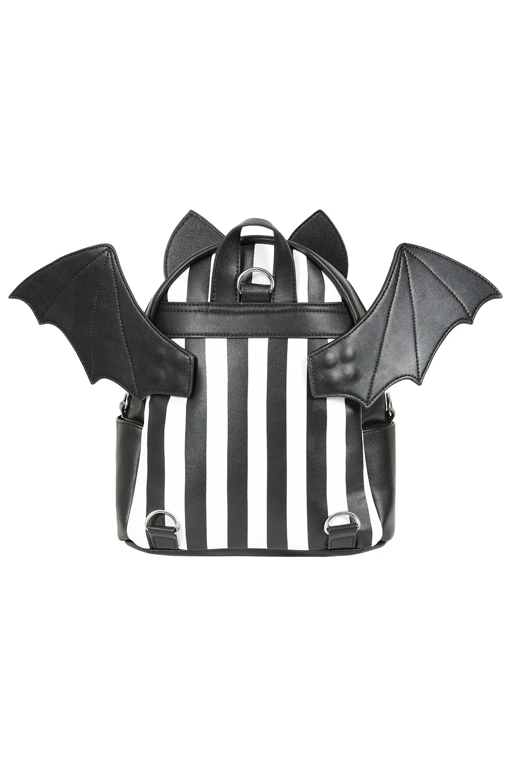 Black and White Striped Batwing Backpack - Image 3