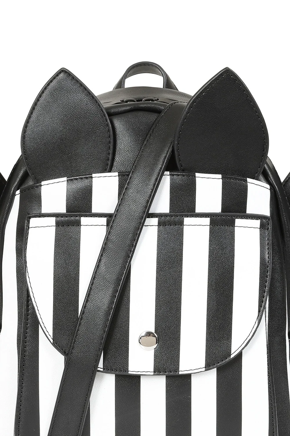 Black and White Striped Batwing Backpack - Image 5