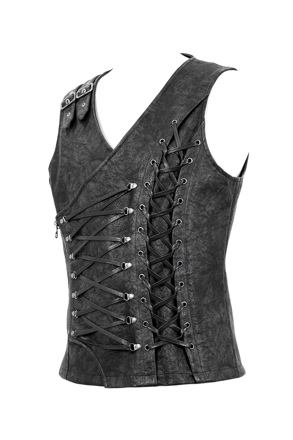 Black Apocalypse Punk Waistcoat - Image 7