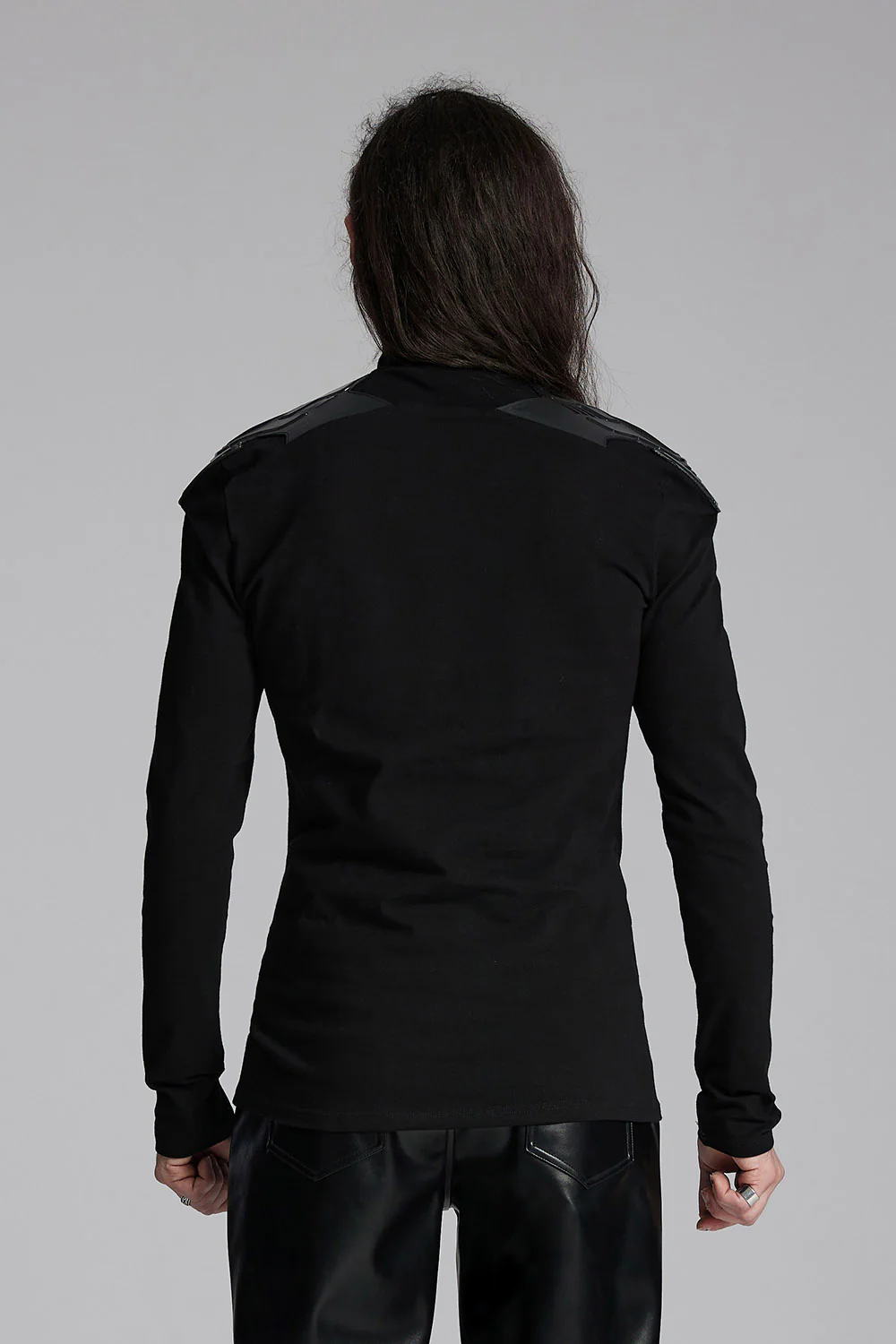 Black Armor Moto Turtleneck Top - Image 6