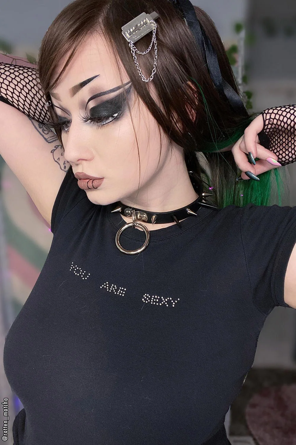 Black Ashes Choker [SILVER/BLACK SPIKES] - Image 10