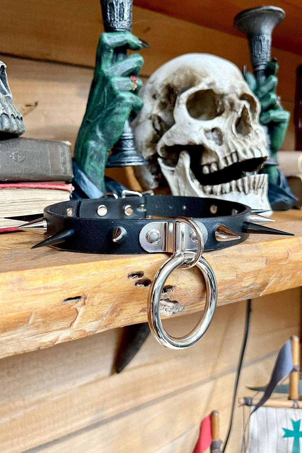Black Ashes Choker [SILVER/BLACK SPIKES] - Image 12