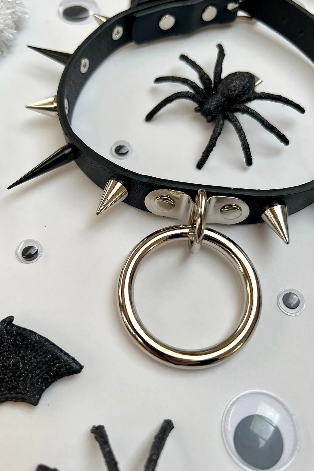Black Ashes Choker [SILVER/BLACK SPIKES] - Image 4