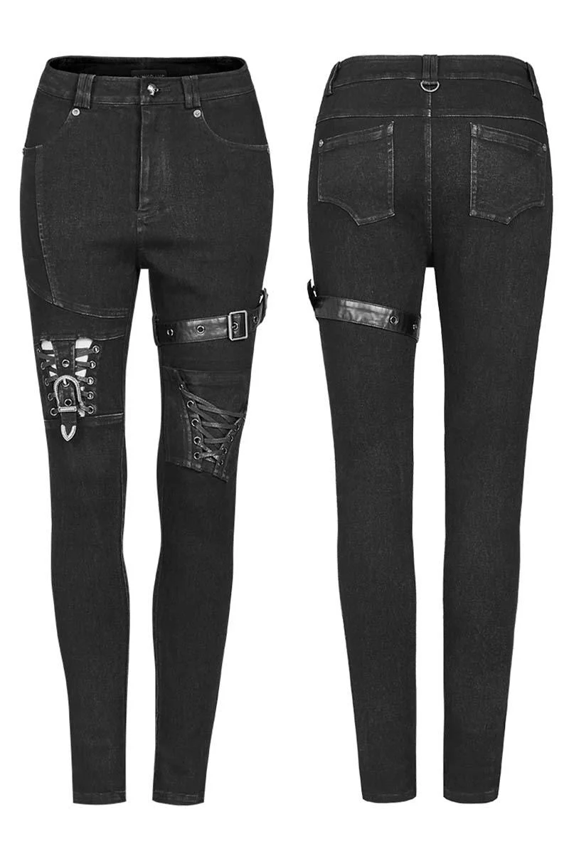 Black Ashes Thigh Harness Pants - Image 7