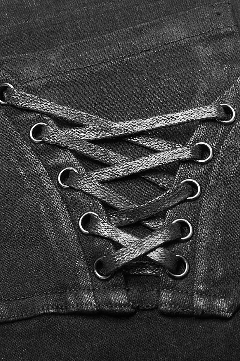 Black Ashes Thigh Harness Pants - Image 8