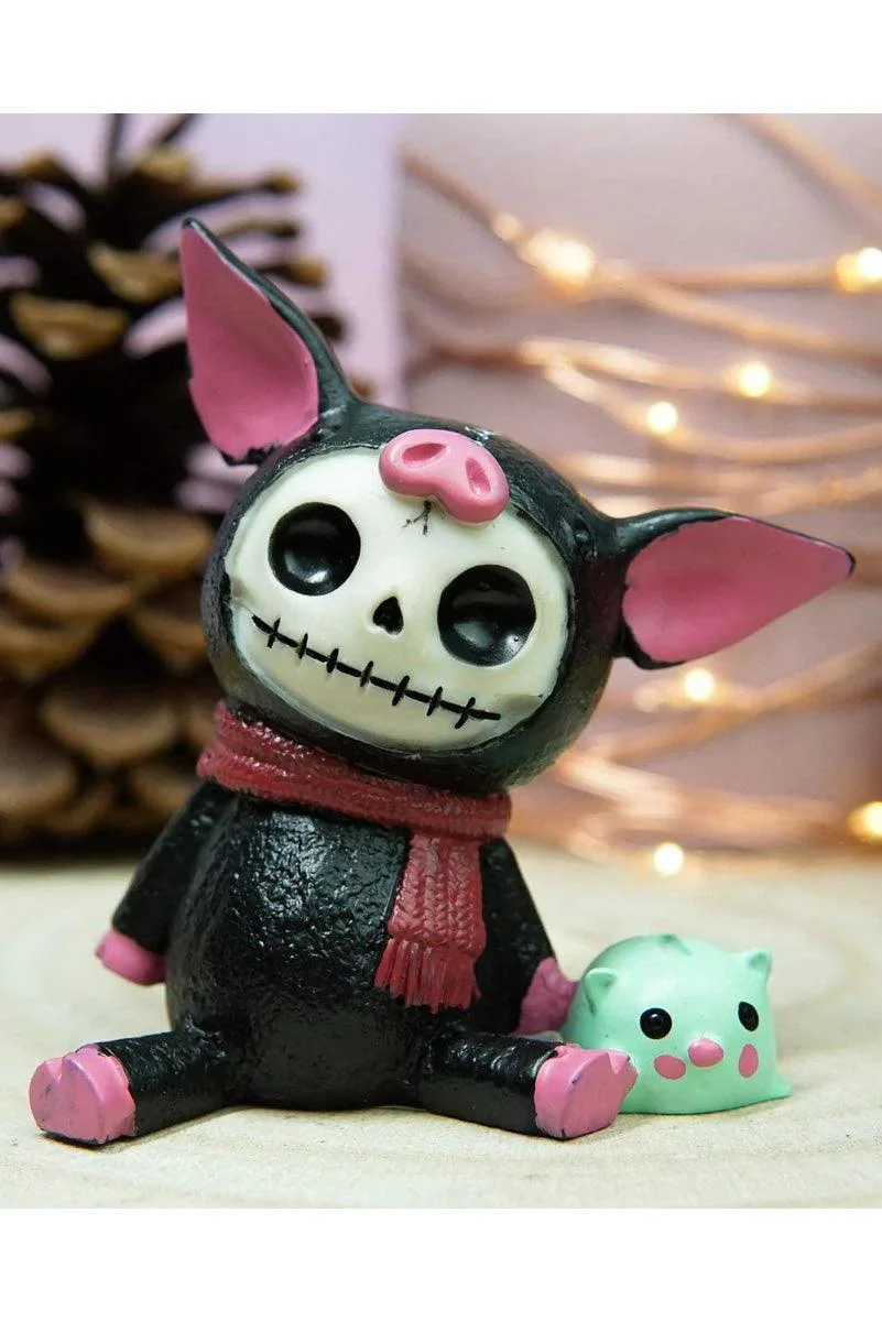 Black Bacon Pig Statue - Image 3