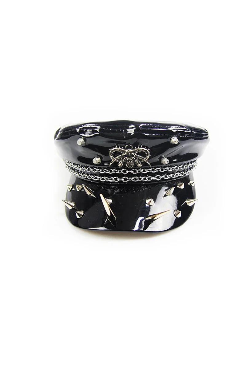 Black Battle Spiked Hat - Image 4