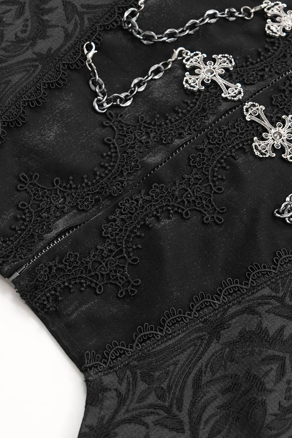 Black Bishop Vampire Goth Vest - Image 11