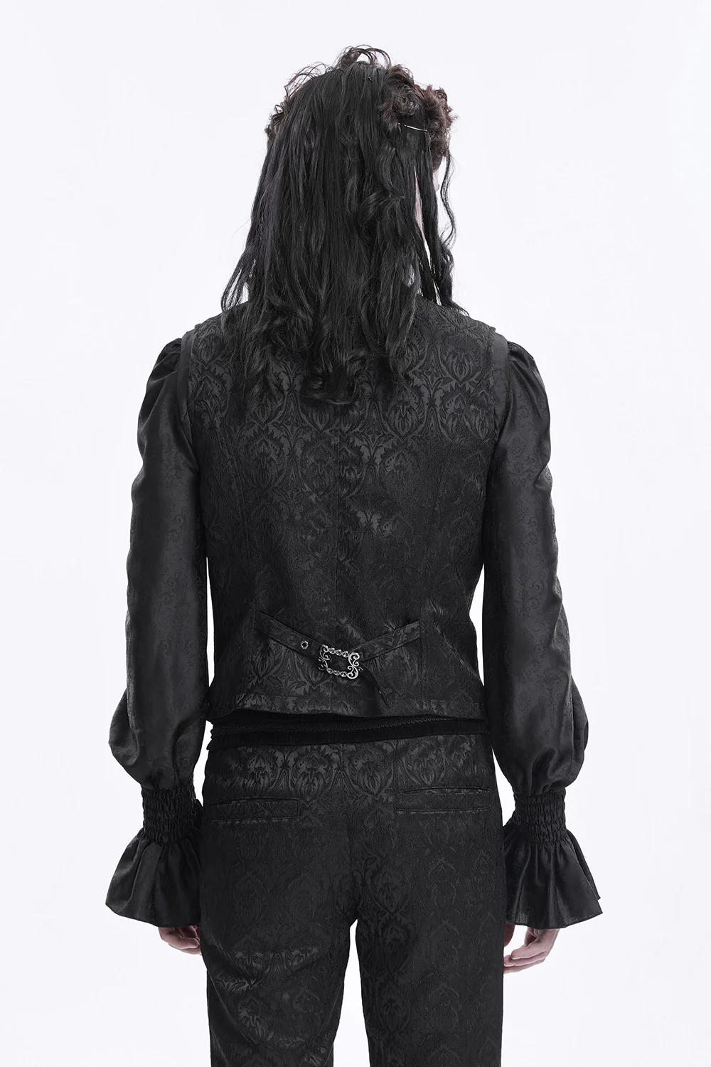 Black Bishop Vampire Goth Vest - Image 6
