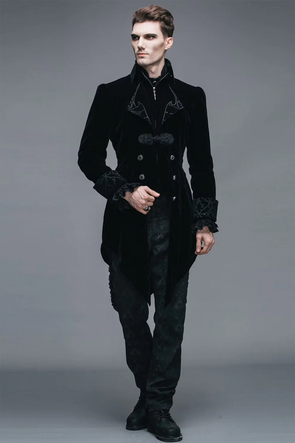 Black Blooded Velvet Coat - Image 4