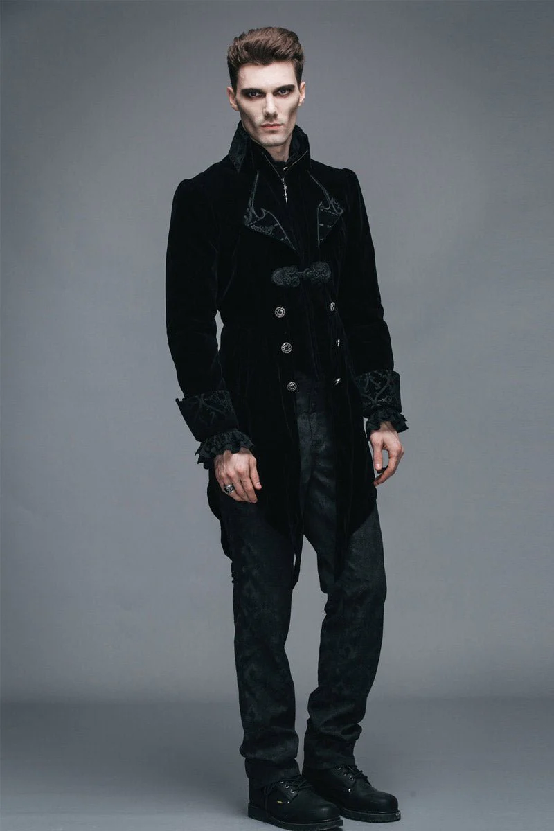 Black Blooded Velvet Coat - Image 5