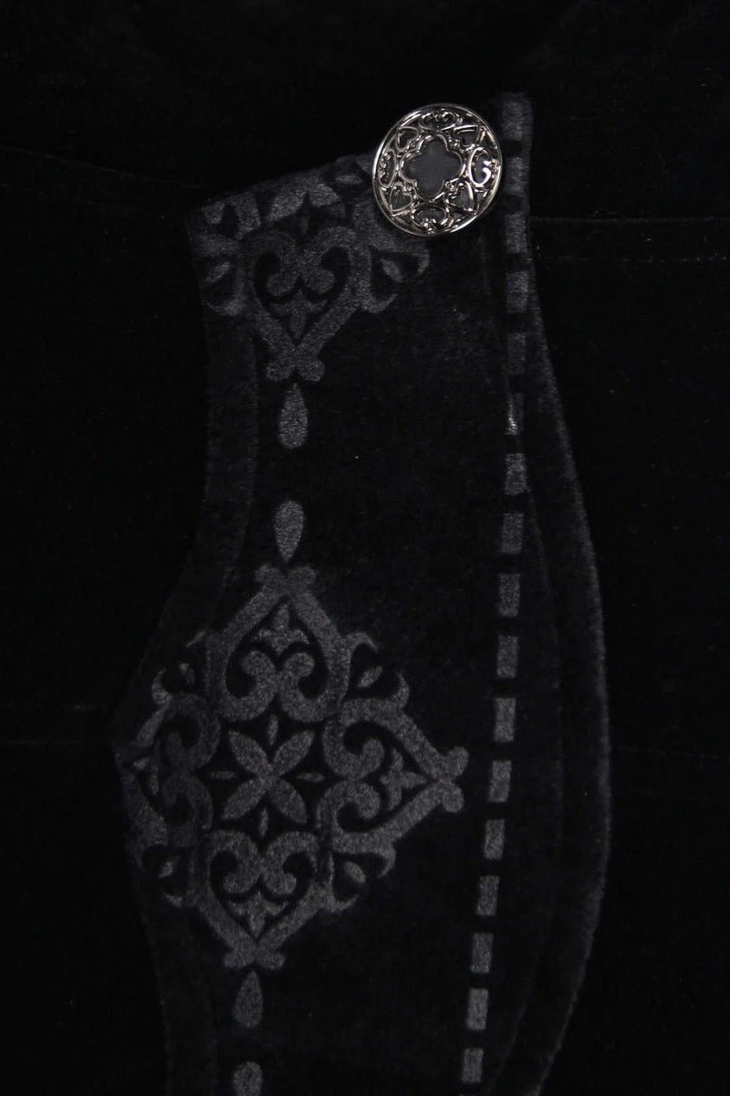Black Blooded Velvet Coat - Image 7