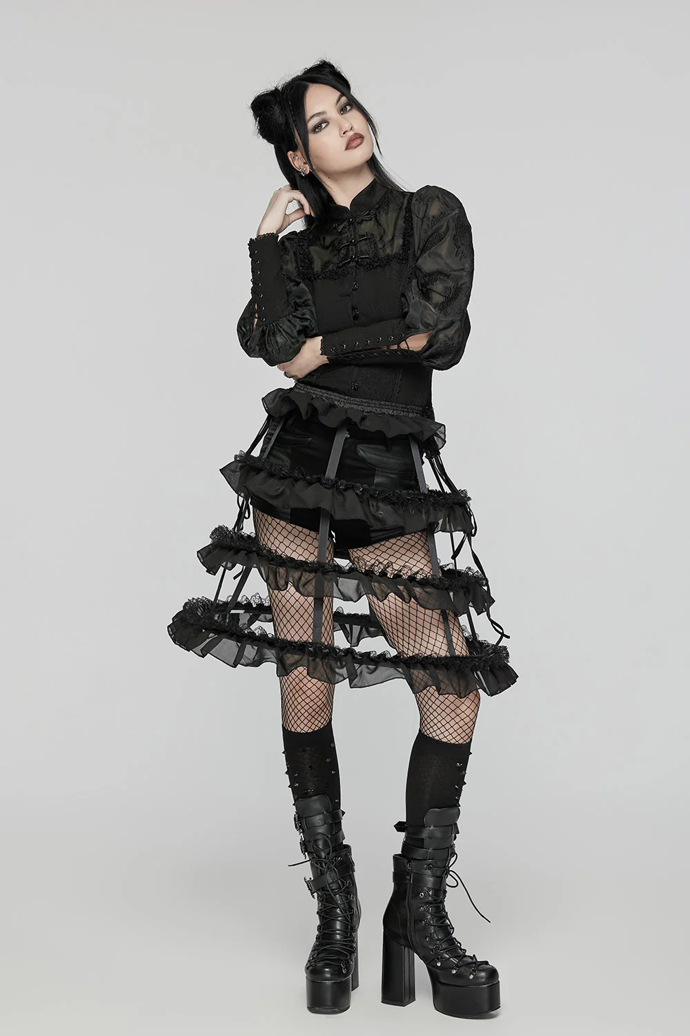 Black Bones Bustle Skirt - Image 2