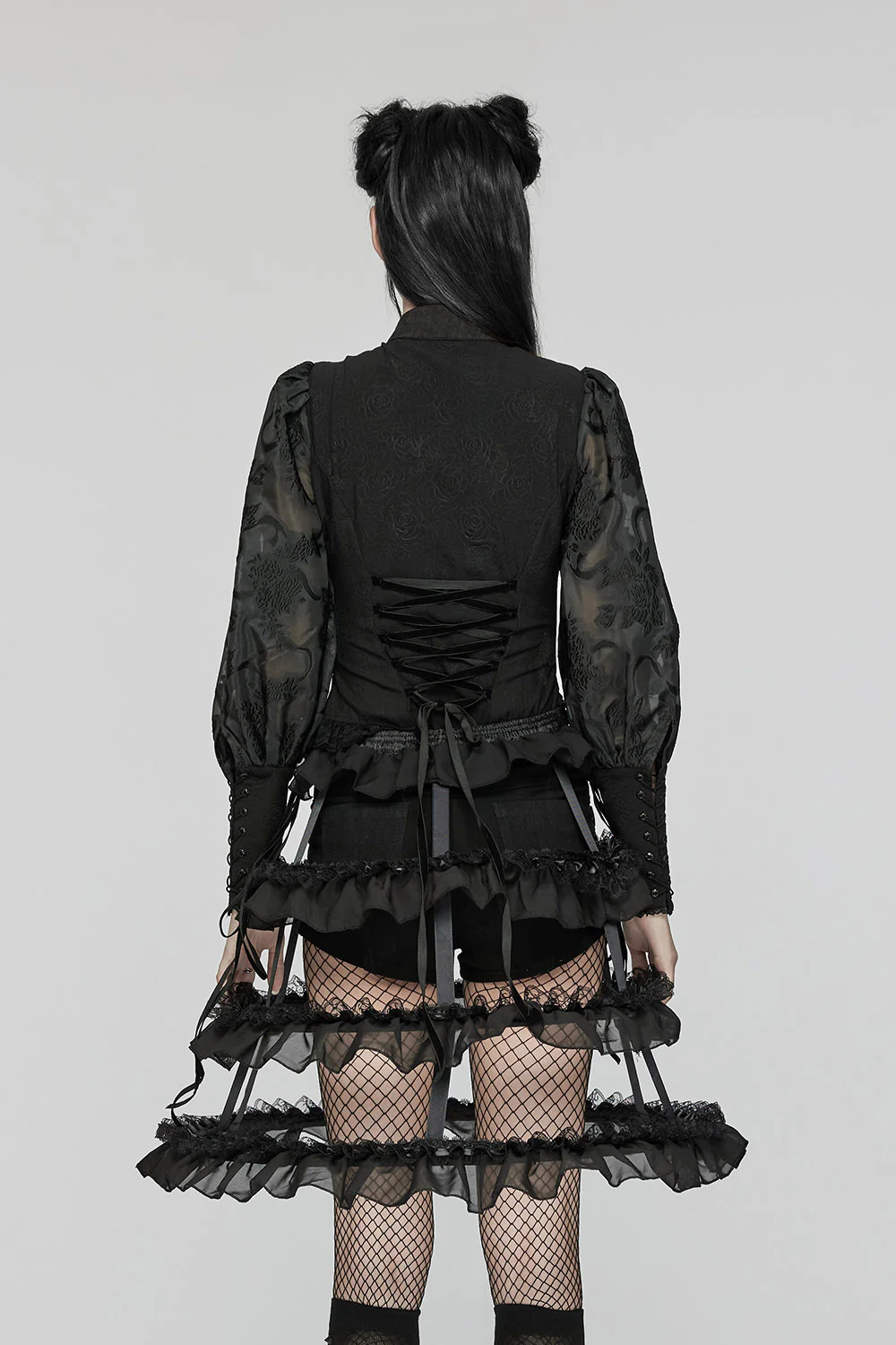 Black Bones Bustle Skirt - Image 3