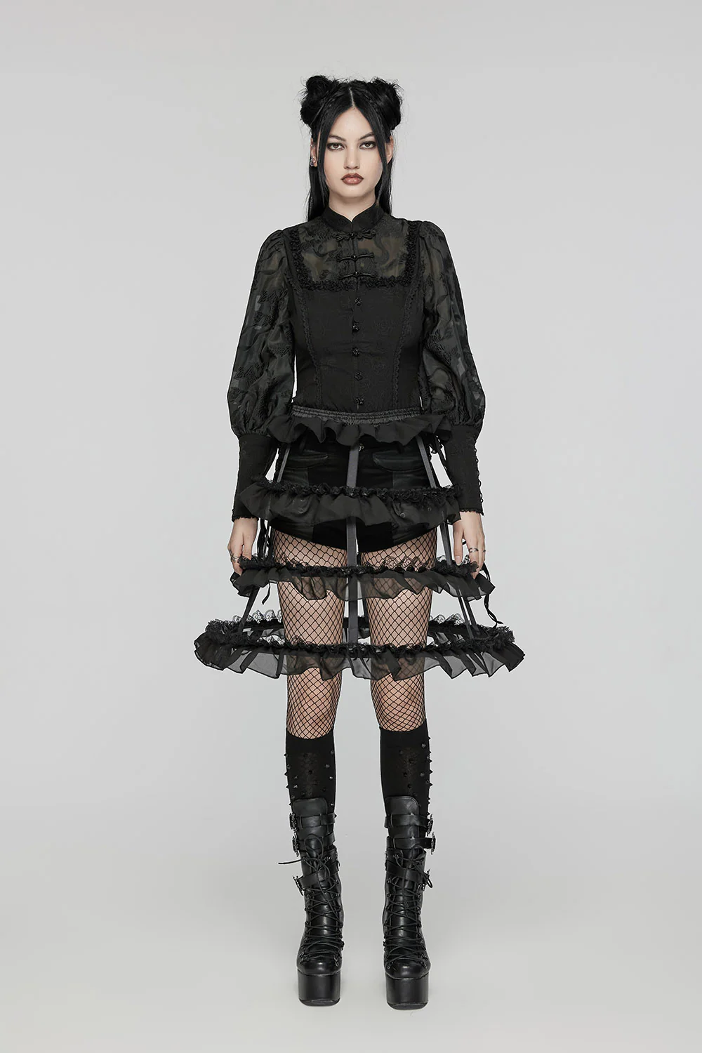 Black Bones Bustle Skirt - Image 4