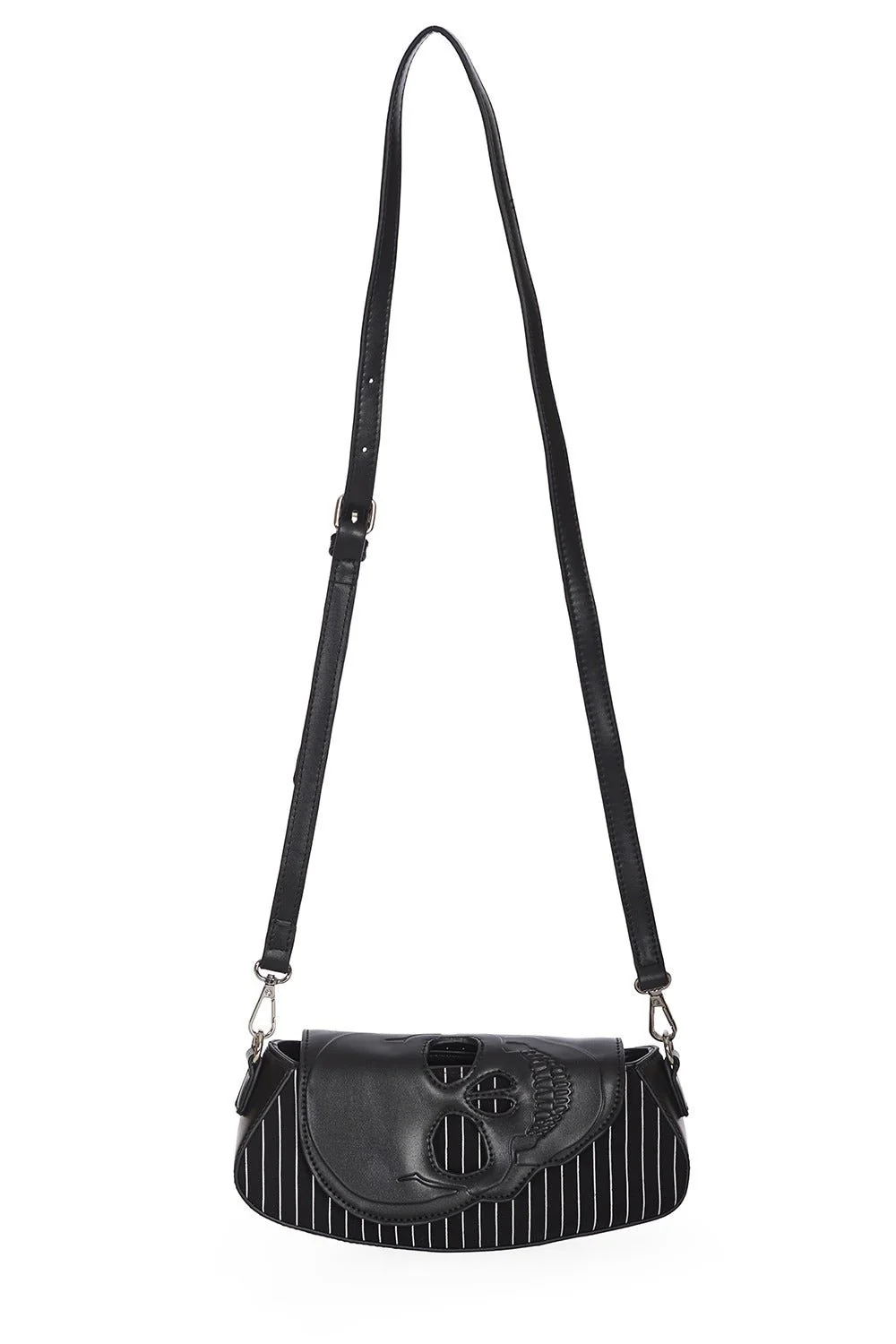 Black Bones Pinstripe Purse - Image 3