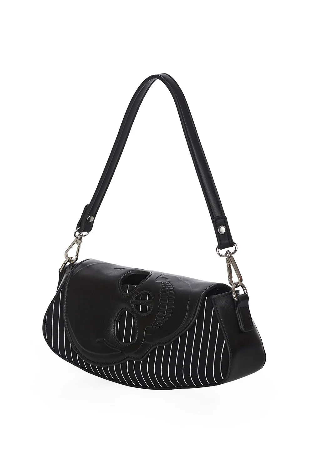 Black Bones Pinstripe Purse - Image 5