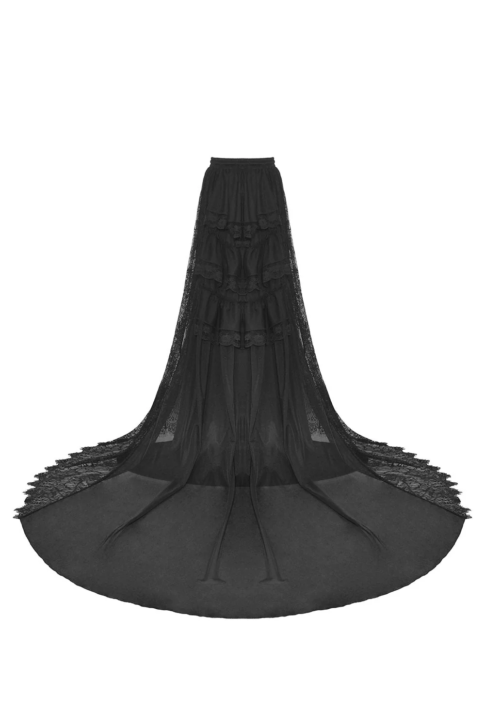 Black Bridal Bustle Skirt - Image 8