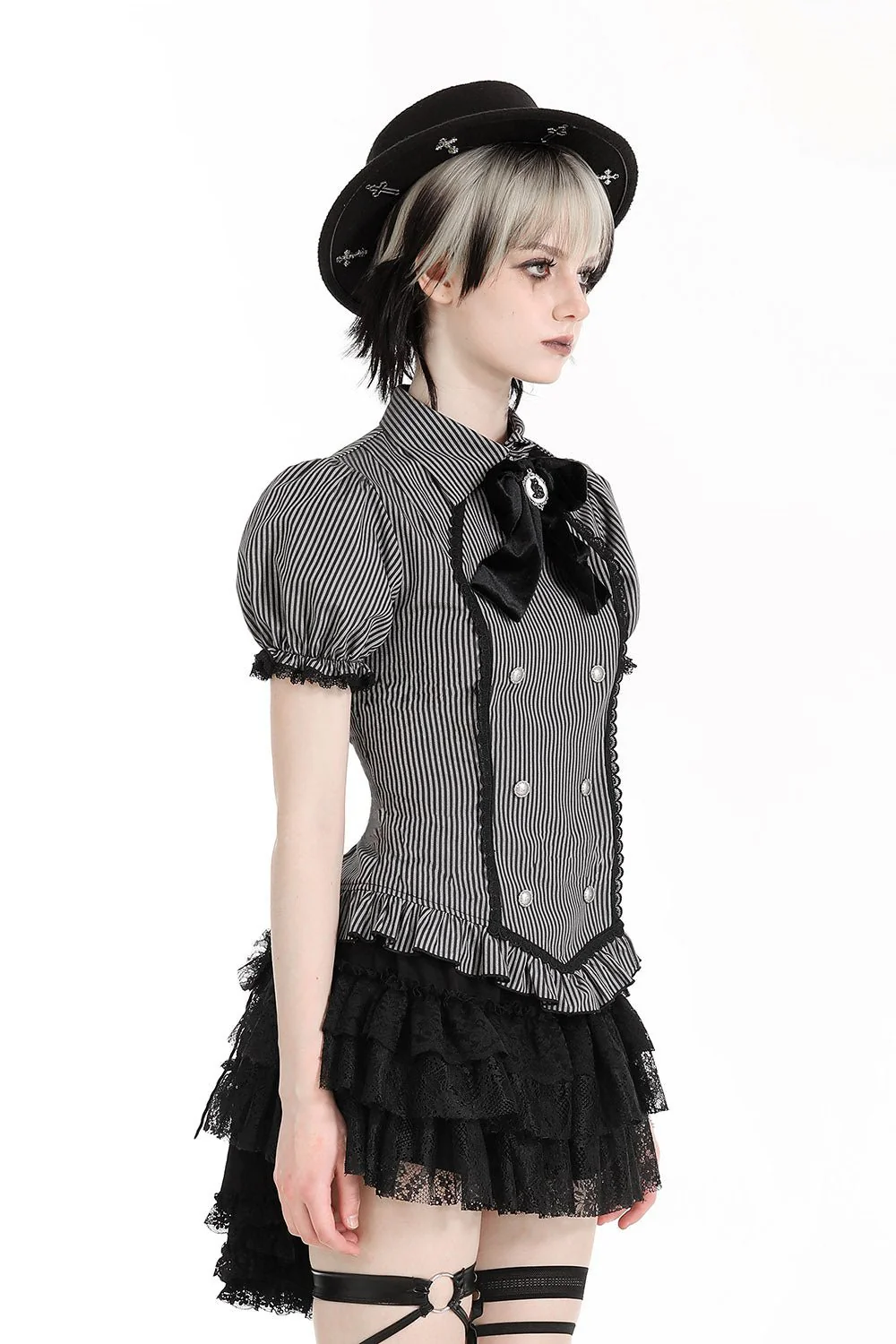 Black Cat Coven Cameo Blouse - Image 4