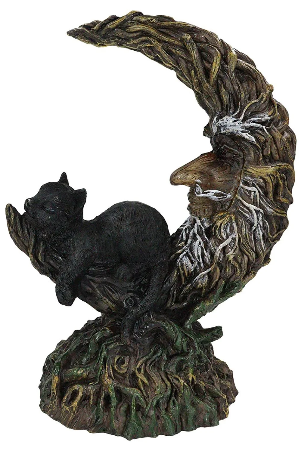 Black Cat on Moon Statue - Image 2